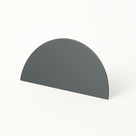 Block Design - Geometric Photo Clip - Circle, Grey