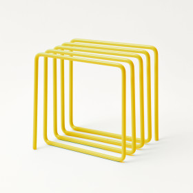 Block Design - Magazine Rack, Yellow