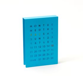 Block Design - Perpetual Calendar - Blue