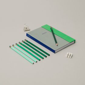 Block Design - Sticky Corner A5 Notebook, Grey