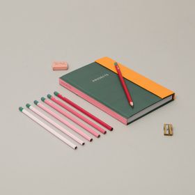 Block Design - Sticky Corner A5 Notebook, Green