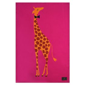 Pink Giraffe Tea Towel