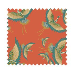 Pachamama Coral Velvet Fabric