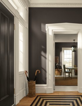 Benjamin Moore, COTY26 Silhouette AF 655, Swiss Coffee OC 45, From £20.75 Per 0.94l (1)