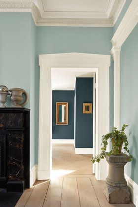 Benjamin Moore, Narragansett Green HC 157, Swiss Coffee OC 45, Raindance 1572, From £20.75 Per 0.94l