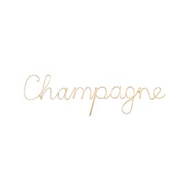 Champagne Wire Word Gold