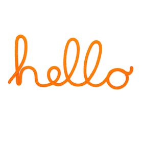 Hello Rope Word Neon Orange