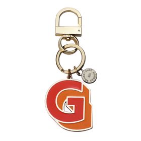 Letterpop Enamel Keyring Letter G Coral/Orange