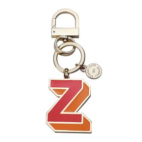Letterpop Enamel Keyring Letter Z Coral/Orange