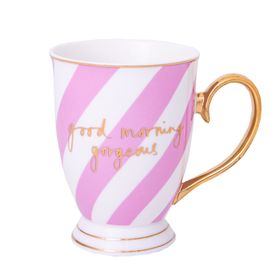 Portofino Mug Good Morning Gorgeous  Stripes
