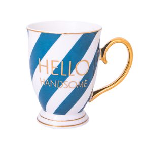 Portofino Mug Hello Handsome  Stripes