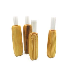 Light Wooden Vase - Group
