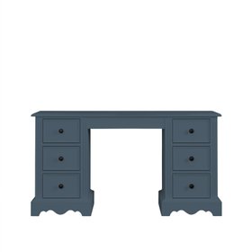 Annabel Double Pedestal Dressing Table in Inkwell