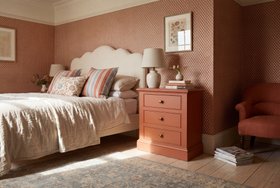 Millbrook 3 Drawer Bedside Table   Terracotta