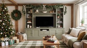 Amberley Large Media Wall Unit 4 Doors 2 Drawers xmas