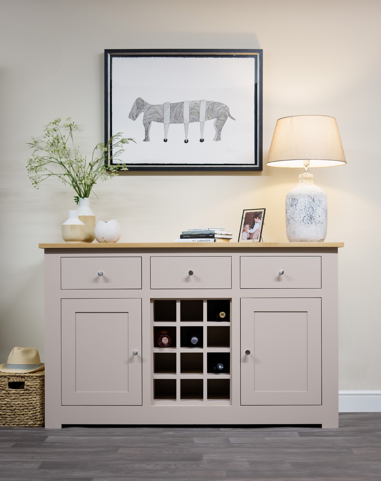 Portland Medium Sideboard with Wine Rack