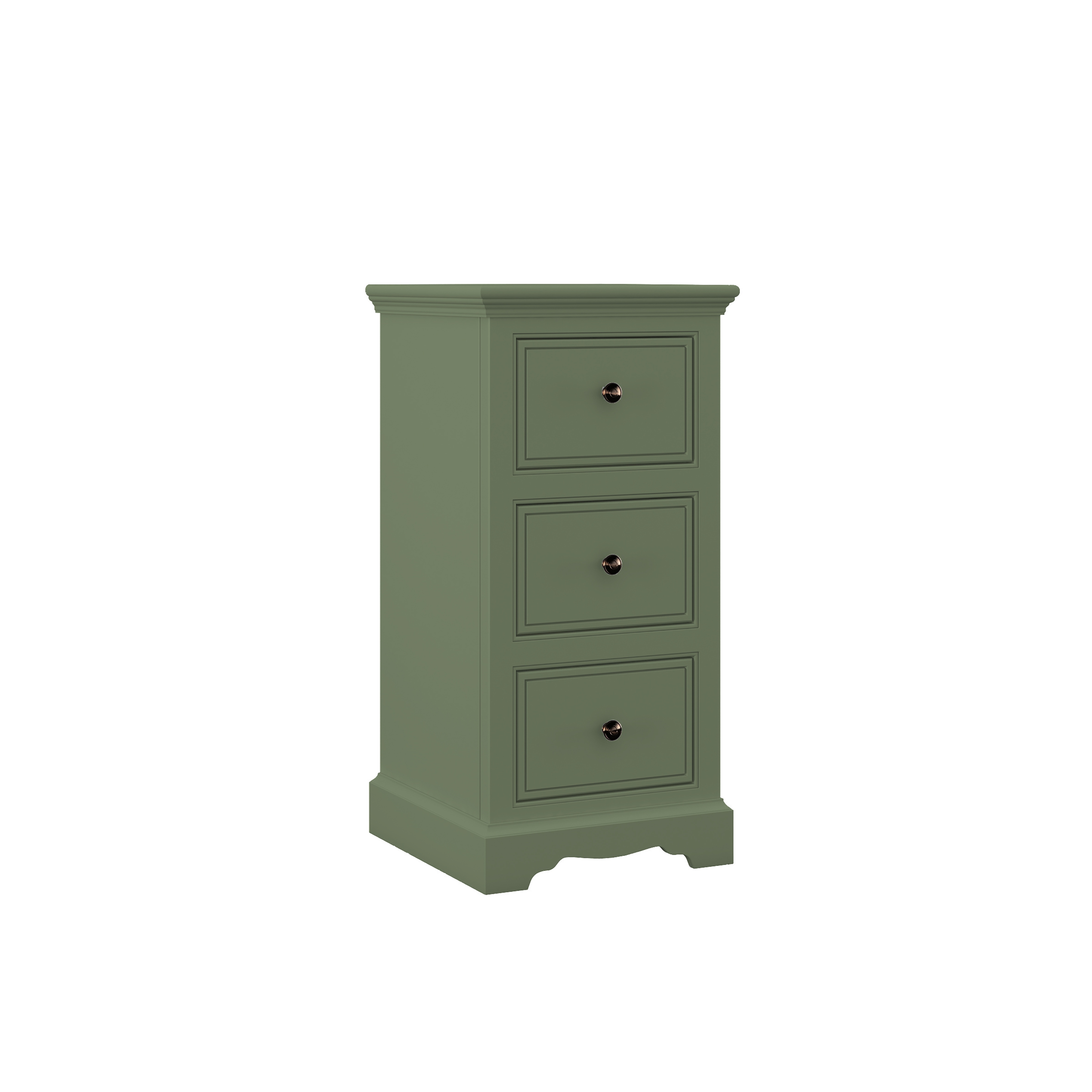 Louis Tall 3 Drawer Bedside