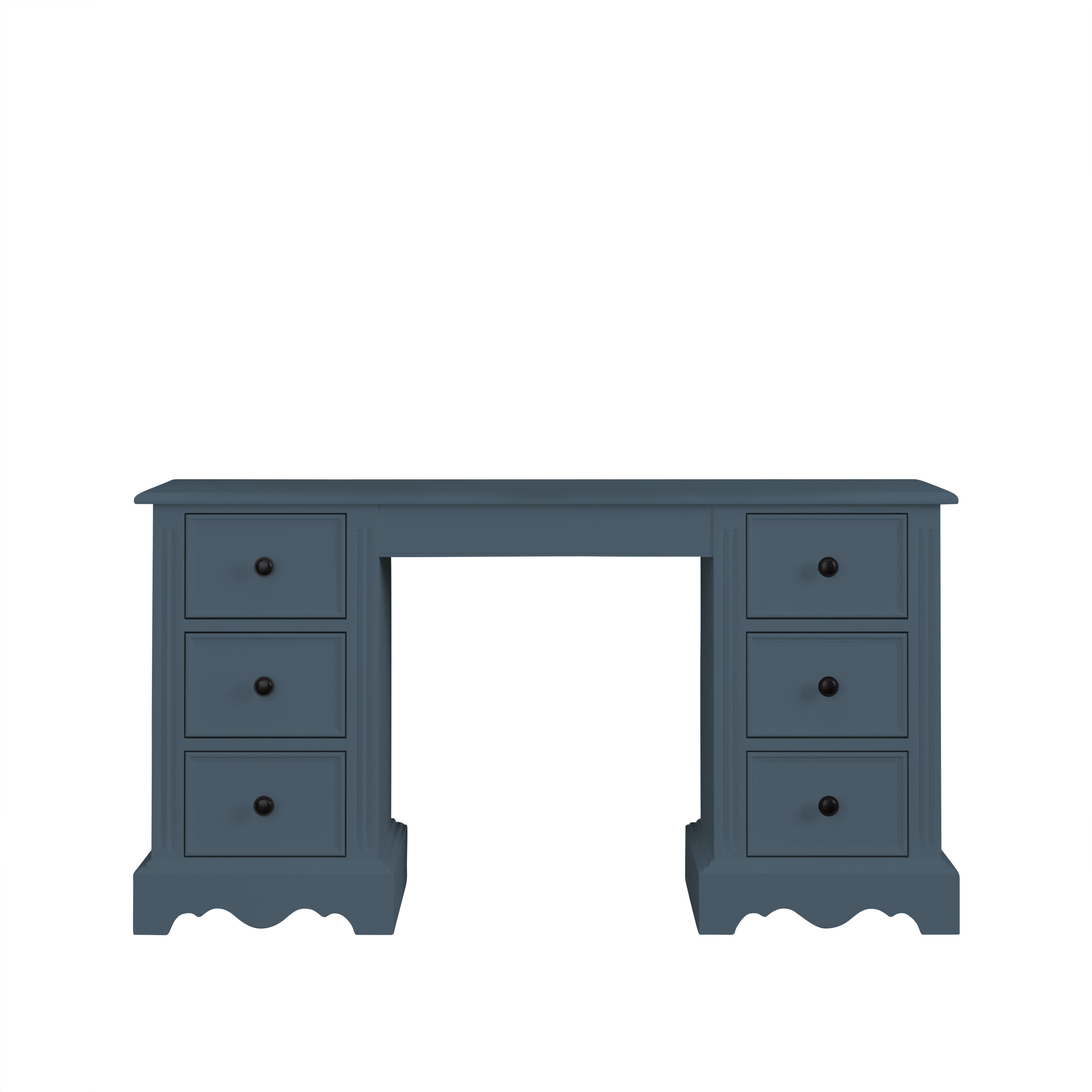 Annabel Double Pedestal Dressing Table in Inkwell