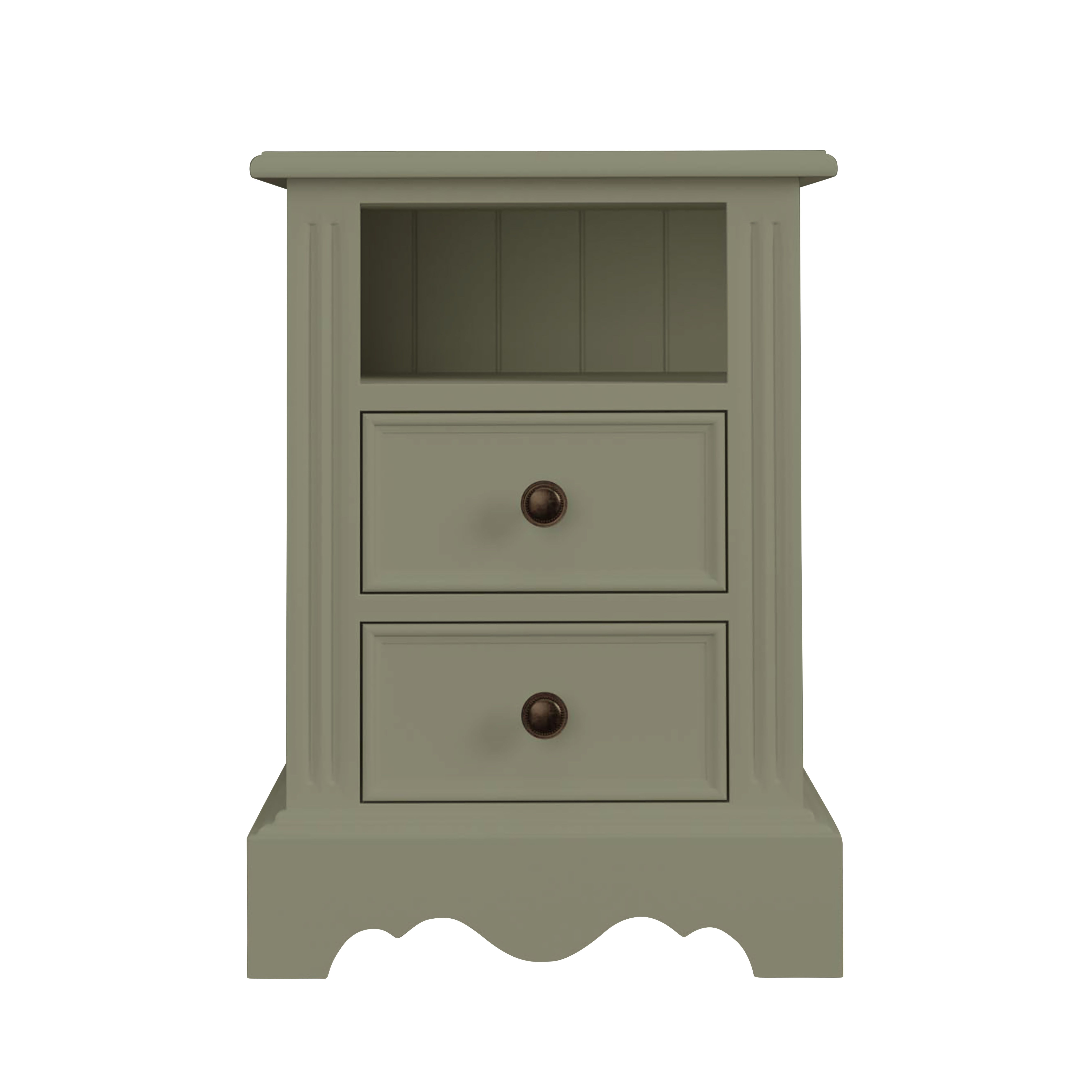 Annabel 2 Drawer Open Shelf PF Moss