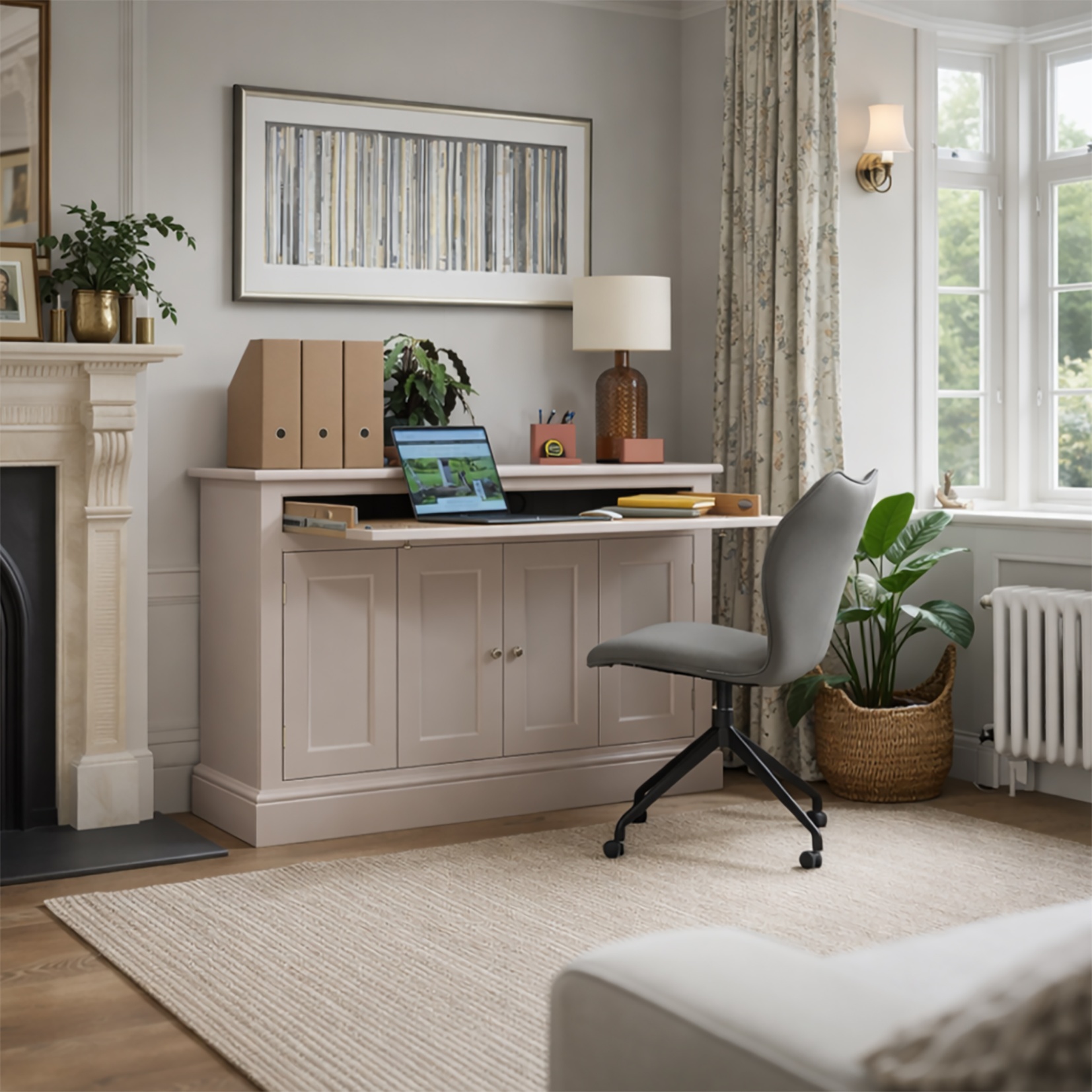 Amberley Hideaway Workstation Desk