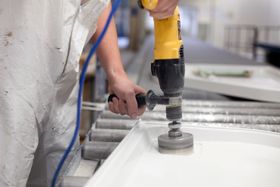 Matki Shower Tray polishing manufacturing