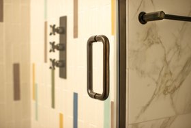 Matki EauZone Shower Enclosure with Illustrious Handle Dark Bronze