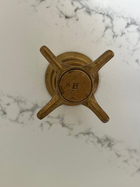 Swadling Illustrious Wall Basin Mixer Tap with Curved Spout and Brushed Brass finish