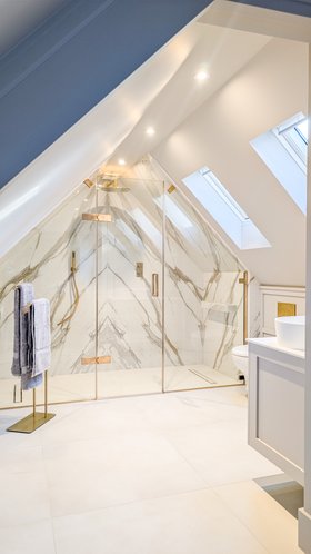 Matki Bespoke EauZone Enclosure with Brushed Gold finish