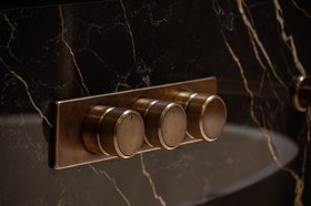 Swadling Engineer Bath/Shower Mixer with Aged Brass finish