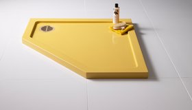 Matki Universal Quintesse Shower Tray Colour Matched To Farrow & Ball Yellow Ground   ULQ900