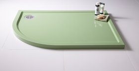 Matki Universal Curved Shower Tray Colour Matched To Farrow & Ball Whirly Bird   ULC1290
