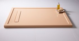 Matki Universal Linear Shower Tray Colour Matched To Farrow & Ball Setting Plaster   ULL1290