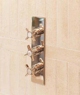 Swadling Illustrious Shower Mixer with Polished Nickel finish and Mother Of Pearl discs 3