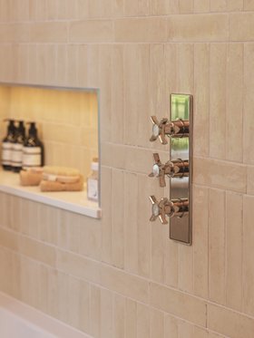 Swadling Illustrious Shower Mixer with Polished Nickel finish and Mother Of Pearl discs 2