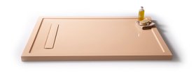 Matki Universal Linear Shower Tray Colour Matched To Farrow & Ball Setting Plaster 2  ULL1290