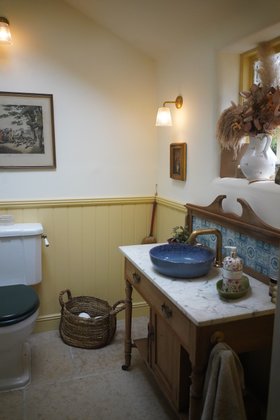 Swadling Brassware Invincible Deck Mounted Basin Mixer with Living Brass finish, Curved Spout and Crosshead Taps with patina development portrait 1