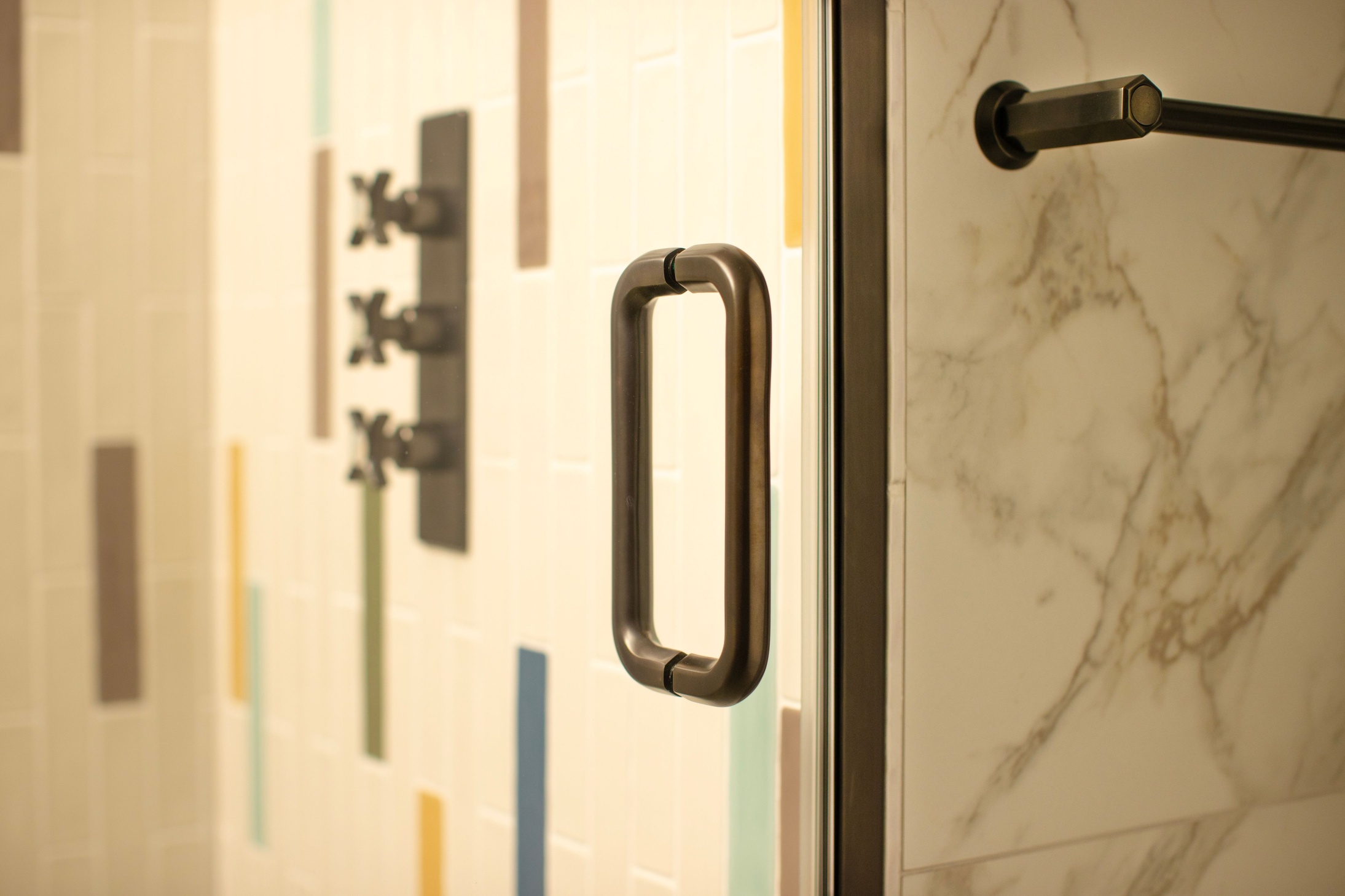 Matki EauZone Shower Enclosure with Illustrious Handle Dark Bronze