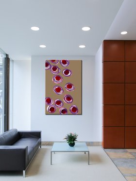 Wall Art AN NA Design Bubbles red/caramel_2