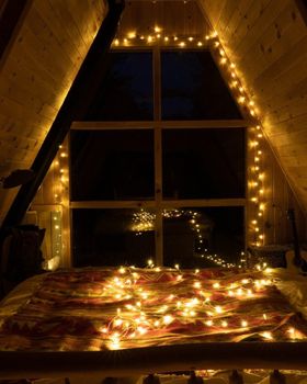 Koopower Bedroom Bed & Window Fairy Lights