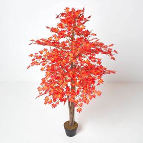 Red Maple Tree Artificial Plant with Pot, 160 cm