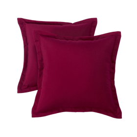 Burgundy Plain Outdoor Cushion 45 x 45 cm, Set of 2