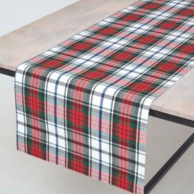 Homescapes - Cotton Macduff Tartan Table Runner