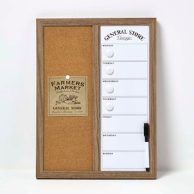 General Store Weekly Planner Cork Board