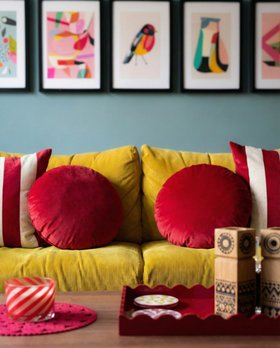 Round Cotton Velvet Cushions