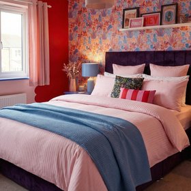 Organic Cotton Waffle Blanket/ Throw Blue