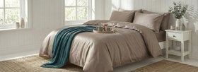 Brown Organic Cotton Duvet Cover Set 400 Thread count
