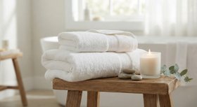 Turkish Cotton White Bath Towel Set