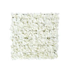 Cream Artificial Hydrangea Flower Wall Tile 50x50cm