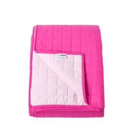 Reversible Cerise Pink Quilted Details Bedspread