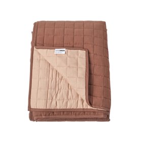 Reversible Quilted Bedspread Chocolate Mink Brown